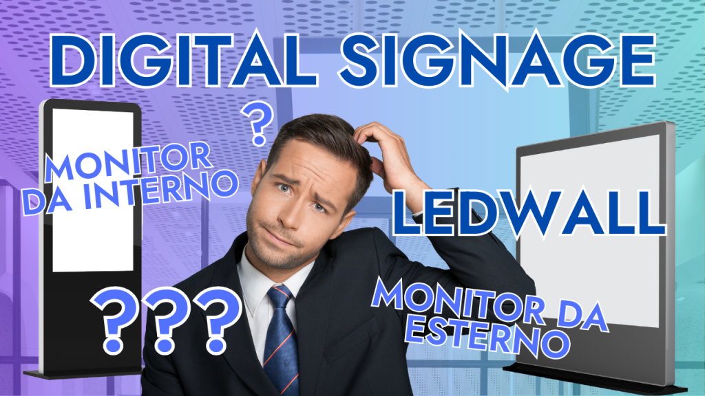 monitor digital signage e ledwall